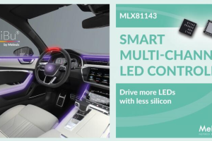 Melexis 发布车用 LED 驱动芯片 MLX81143，助力实现车内动态照明
