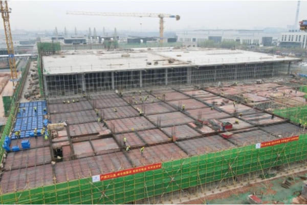 成都士兰汽车半导体封装（二期）厂房建设项目建设进度过半